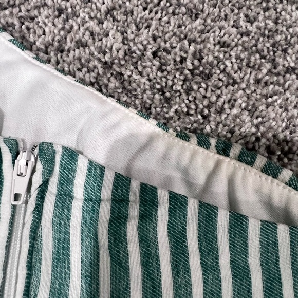 Francesca’s Sloane Striped One Shoulder Midi Dress High Low Linen Cotton Size XS - Picture 14 of 15